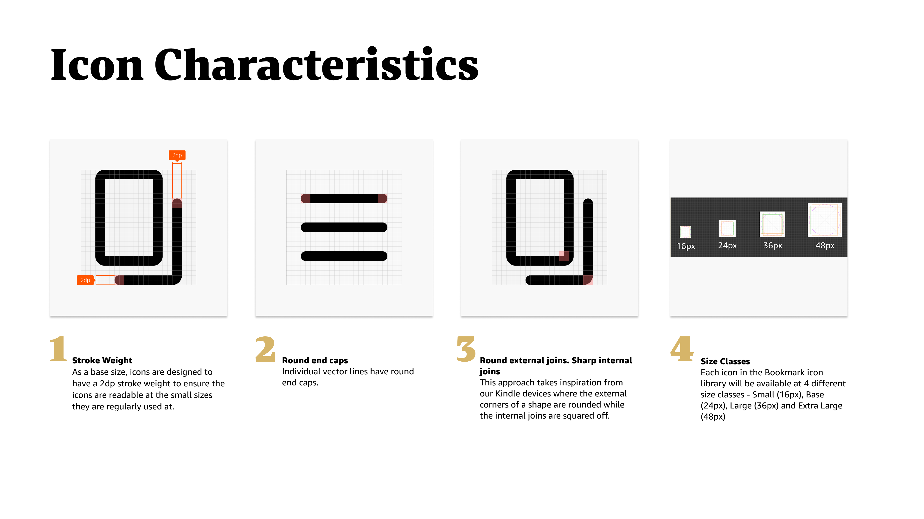 Shared keylines and stroke rules created the foundation for a single icon language.