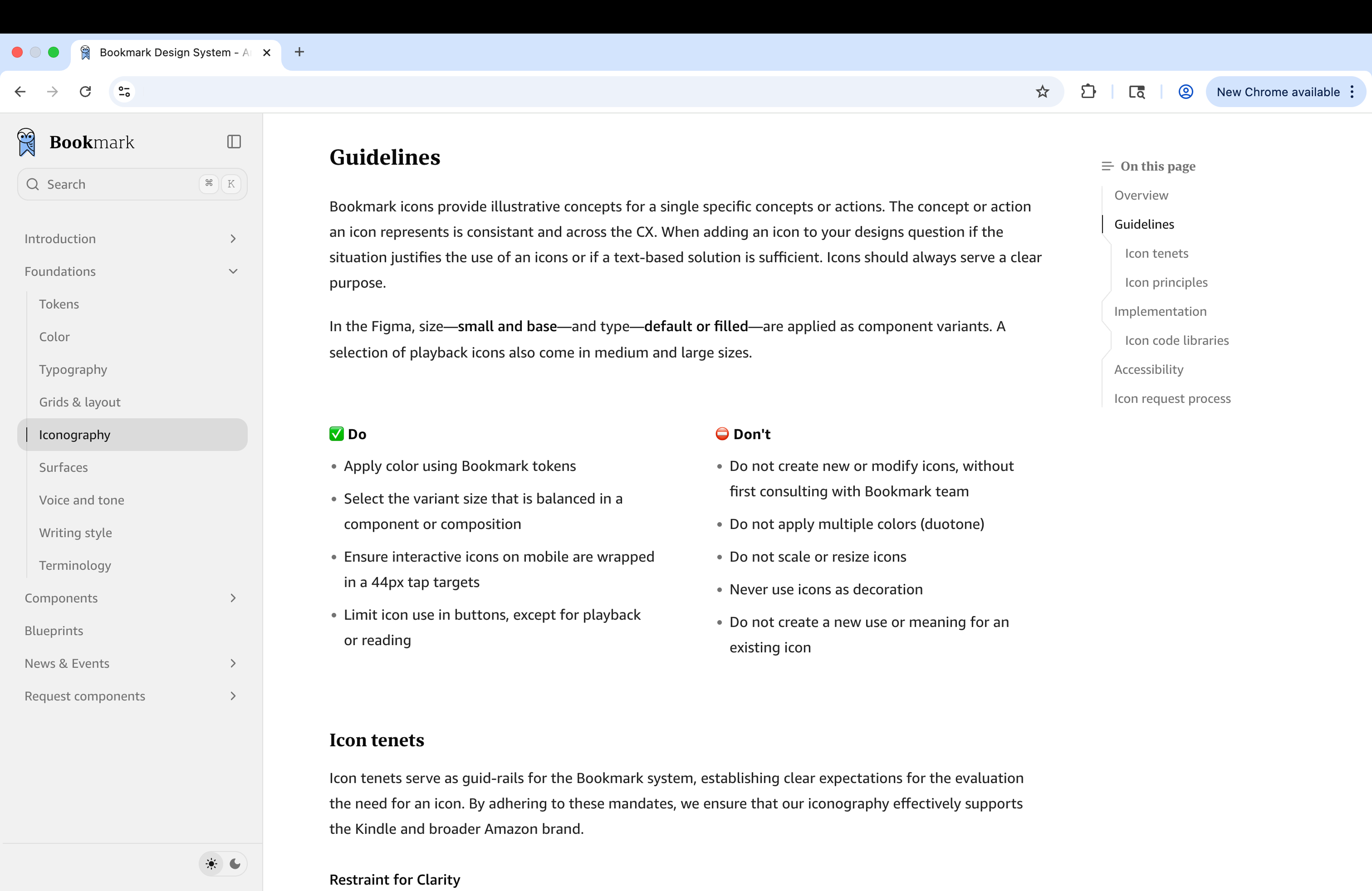 Guidance for extending the icon library consistently.